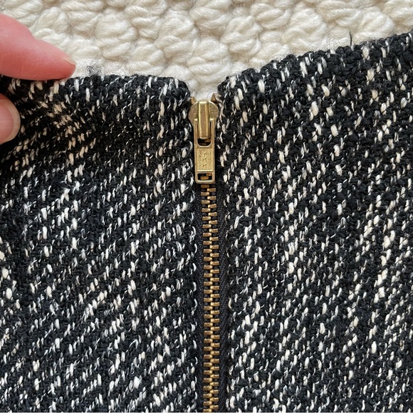 Milly sleeveless wool blend mini dress with suede hem - Picture 12 of 15